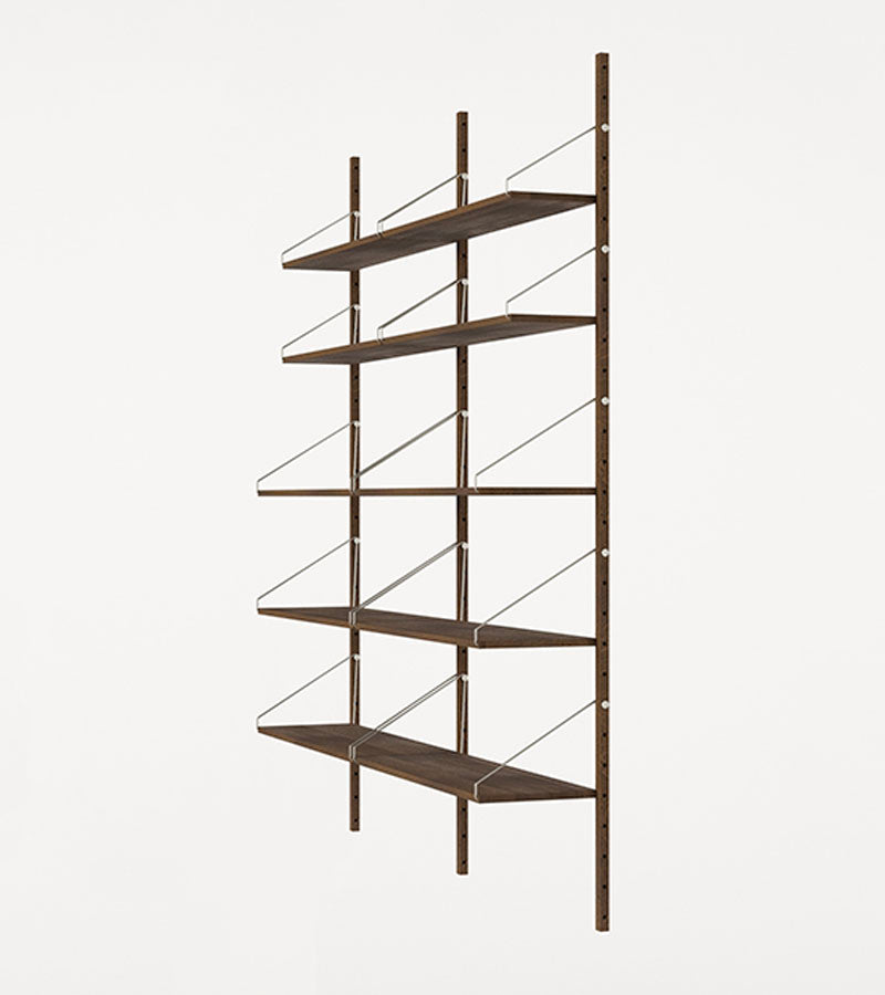 H1852 | Double Section · Dark Oak · Shelf Library