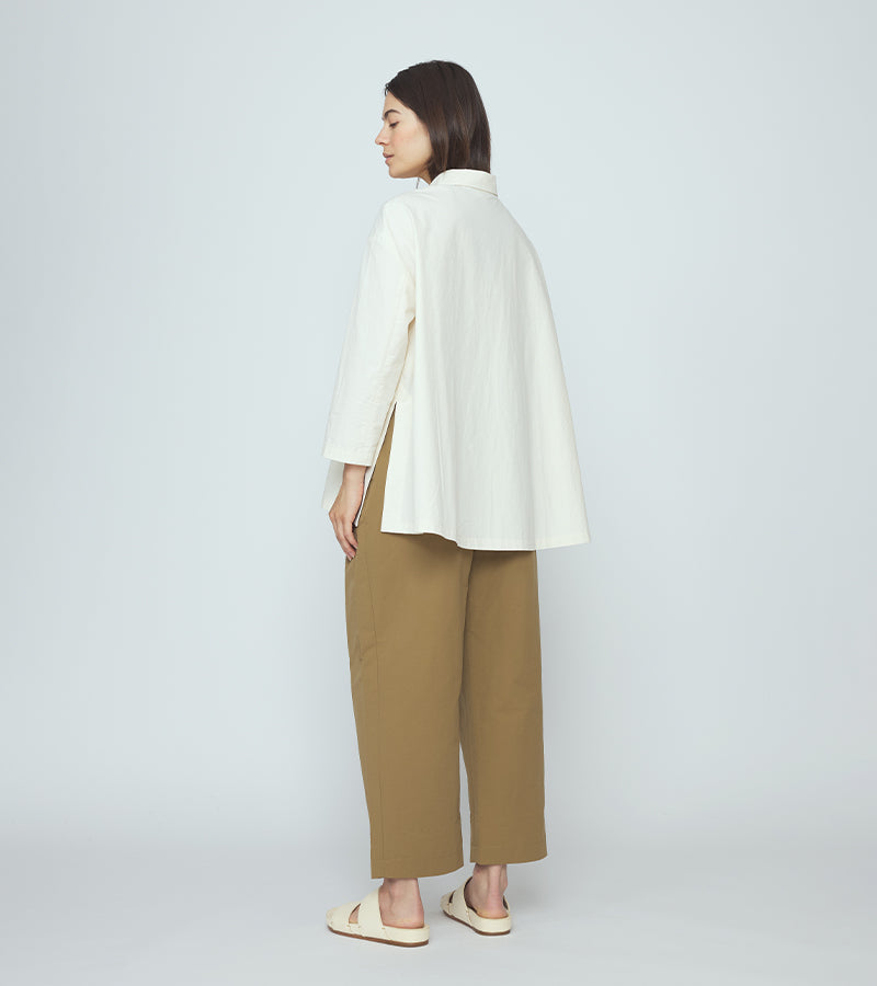 Signature Unisex 3/4 Button Up | Rice White