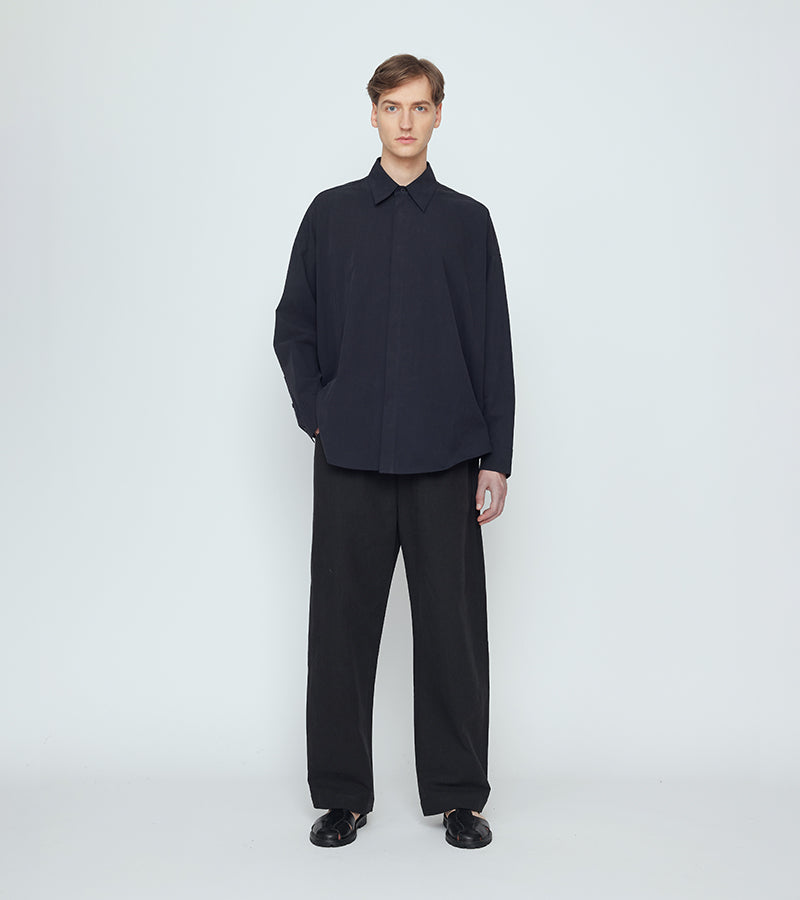 Signature Cocoon Dress Shirt | Black