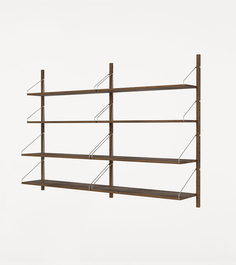 H1148 | Double Section · Dark Oak · Shelf Library