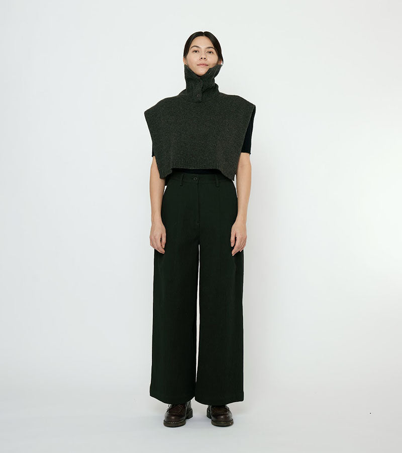 Knit Turtleneck Vest | Charcoal