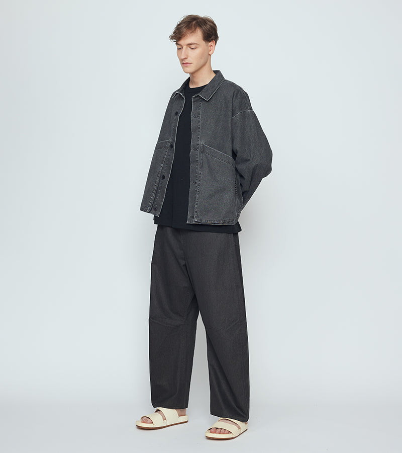 Signature Panel Pockets Jacket | Washed Black